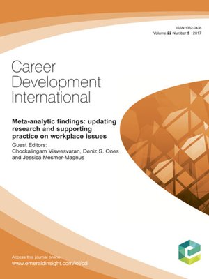 cover image of Career Development International, Volume 22, Number 5